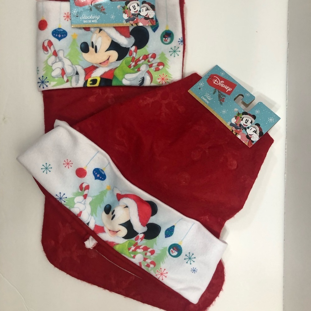 Mickey Mouse Santa Cap/Stocking. - Picture 5 of 10
